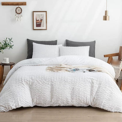 🛏️ 50% RABATT 🌊 | 4-delat Påslakanset – 3D Bäckebölja & Förvättad Bomull