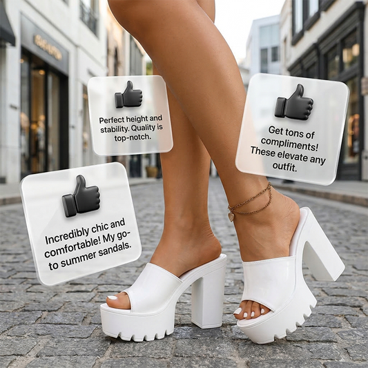 🔥50 % rabatt under en begränsad tid🔥Slip-On Open Toe Lug Sole Sandals