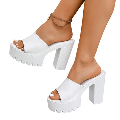 🔥50 % rabatt under en begränsad tid🔥Slip-On Open Toe Lug Sole Sandals