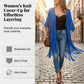 👗 50 % RABATT!🌿 Stickad damkofta med knäppning fram – i luftigt, genombrutet stickat tyg med fransar i nederkanten. Figursydd modell med vackert fall. Passar perfekt till badkläder eller jeans.🌊✨