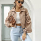 👗 50% RABATT🧥Women's Cropped Corduroy Jacket with Balloon Sleeves