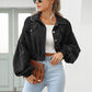 👗 50% RABATT🧥Women's Cropped Corduroy Jacket with Balloon Sleeves