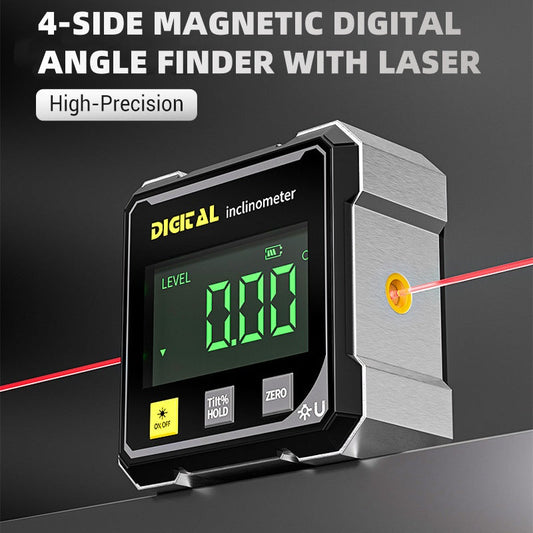 🔥 50% RABATT🔥4-sidig magnetisk digital vinkelmätare med laser