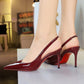 👠 50% RABATT! ✨ Slingback-stilettklackar i Lackläder med Spetsig Tå för Damer – Eleganta, Sexiga & Perfekt För Festliga Tillfällen 💃