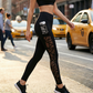 💐 50% RABATT 🔥 | Formgivande Leggings med Hög Midja – Nätpanel & Hjärtmönster