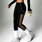 💐 50% RABATT 🔥 | Formgivande Leggings med Hög Midja – Nätpanel & Hjärtmönster