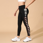 💐 50% RABATT 🔥 | Formgivande Leggings med Hög Midja – Nätpanel & Hjärtmönster