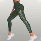 💐 50% RABATT 🔥 | Formgivande Leggings med Hög Midja – Nätpanel & Hjärtmönster