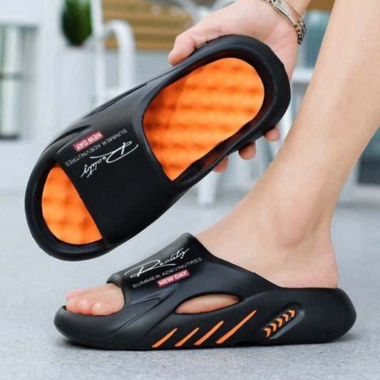 👟 60% RABATT! ☁️ Halkfria Molnslides med Tjock Sula för Herrar – Extra Bekväm, Stötdämpande & Perfekt För Inomhus & Utomhusbruk 🏠