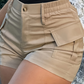 🥳SOMMARREA🥳50% RABATT! 🔥Damshorts med hög midja och fickor