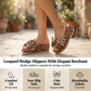 🐆50% RABATT!👡Platformsandaler med rosett i leopardmönster för dam