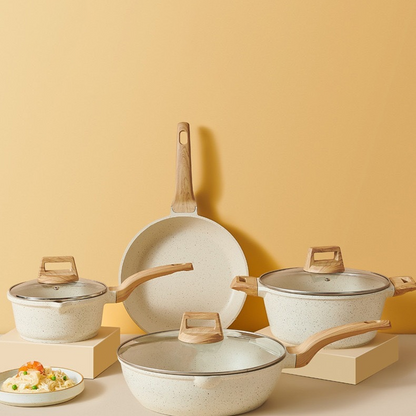 🔥50 % RABATT! 🔥Köksredskapsset i granit med non-stick-beläggning