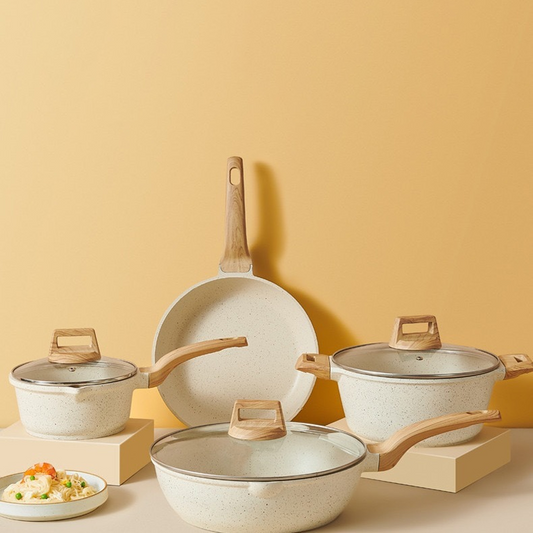 🔥50 % RABATT! 🔥Köksredskapsset i granit med non-stick-beläggning