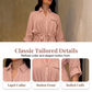 👗 50% RABATT 🌸Damset: skjorta med dragsko och vida byxor