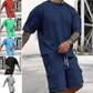 🔥50% RABATT!🔥 Herrarnas Casual Set med Kortärmat T-Shirt och Shorts