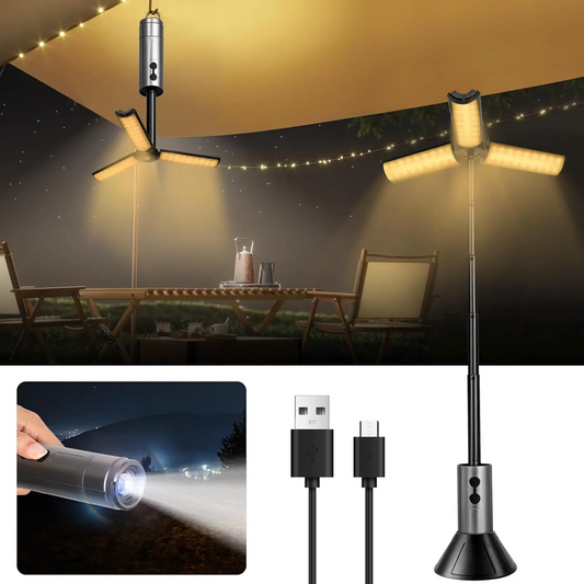 🔥50 % RABATT! 🔥Bärbar hopfällbara LED-campinglampa
