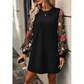 👗 50% RABATT! 🌸 Damklänning med Blommig Brodyr & Nätärmar – Elegant Design, Luftig Känsla & Perfekt För Fest & Vardag ✨