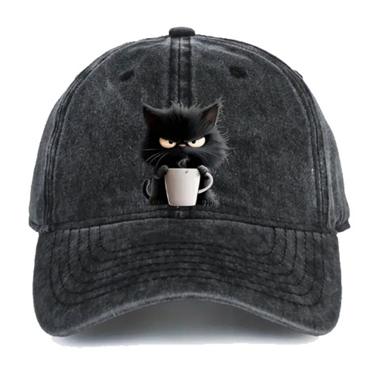 📢📢 50 % rabatt!!!😻Söt svart katt vintage basebollkeps
