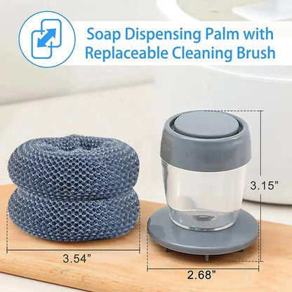 📢📢50% RABATT!! ⏰ Köksborste med Inbyggd Tvåldispenser – Ergonomiskt Grepp & Perfekt för Disk & Kastruller 🧼