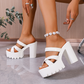 👡 50% RABATT! 💃 Dam Chunky Klacksandaler med Plattform – Bekväm, Stabil & Perfekt För En Trendig Sommarlook ☀️
