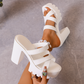 👡 50% RABATT! 💃 Dam Chunky Klacksandaler med Plattform – Bekväm, Stabil & Perfekt För En Trendig Sommarlook ☀️