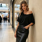 🌸 50 % RABATT NU! 🌸Avslappnad damtopp med kort ärm och off-shoulder