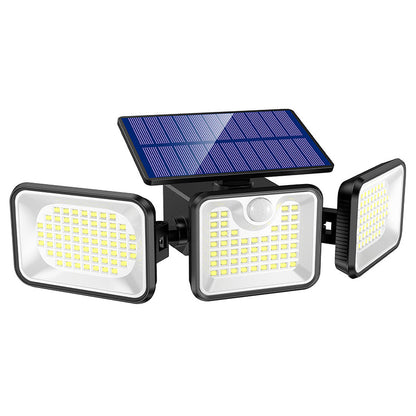 🔆 50% RABATT NU! 💡 3-Huvud Solcells Säkerhetsljus med Rörelsesensor – Justerbara Huvuden, Superljusa Lysdioder & Väderbeständig Hållbarhet ✨