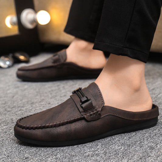 🔥 50% RABATT! 🔥 Casual rygglösa loafers för herrar👞