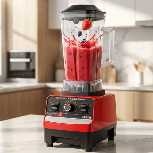 🥤 50% RABATT NU! ⚡ Höghastighets Professionell Bänkblender – 4500W Motor, 15 Hastigheter & 6-bladiga Stålblad 🍓