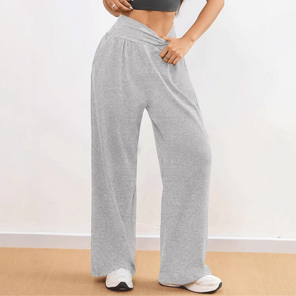 👖 50% RABATT! ❣️ Träningsbyxor för dam med hög midja och vida ben