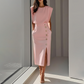 👗 50% RABATT! ✨Dam Midiklänning med Elegant Slits