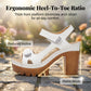 👡 50% RABATT NU! ☀️ Kvinnors Sommar Platform En-rem Sandaler – Justerbar Kardborre, Dämpad Inläggssula & Halksäker Grepp 🏖️