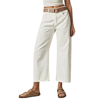 👖 50% RABATT!🔥Kvinnors enkla klassiska vida byxor