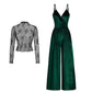👗50% RABATT!✨ Set med 2-delad jumpsuit i sammet och spets-top