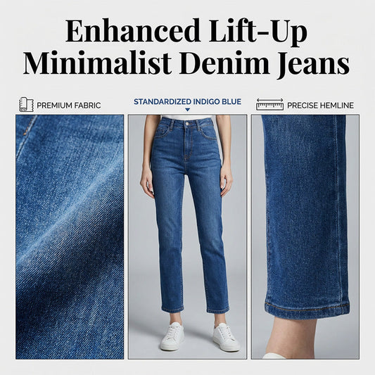 👖50% RABATT!✨Högmidjade Raka Jeans för Dam – Klassiska, Bekväma & Tidlösa