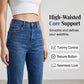👖50% RABATT!✨Högmidjade Raka Jeans för Dam – Klassiska, Bekväma & Tidlösa