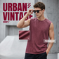 👕 50% RABATT! 🔥 Herr Vintage-tvättad Ärmlös Linne – Andningsbar, Lätt & Perfekt För En Ledig Sommarlook Eller Gymträning 💪