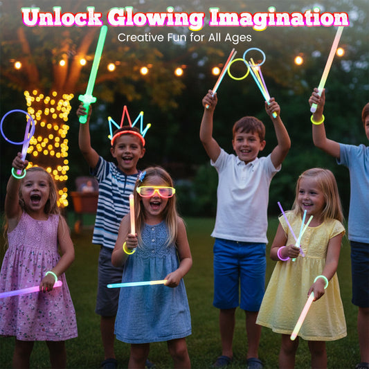 🔥Köp 2 få 1 gratis🔥 Långvariga glowsticks i blandade färger – 100-pack
