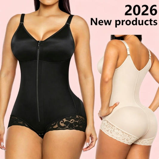 👙 50% RABATT! 💪 Shapewear Bodysuit – Magkontroll Med Frontzip, 360° Kompression & Avtagbara Axelband För En Slät Silhuett 👗