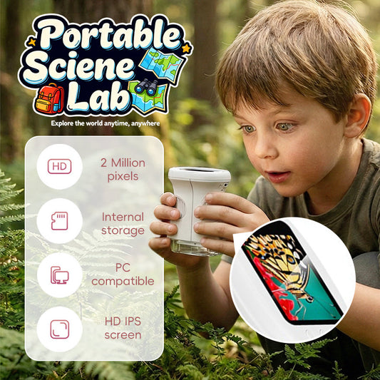 🔥50% RABATT!🔥 Handhållet digitalt mikroskop för barn