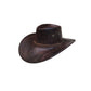Vintage bredbrättad cowboyhatt med rem