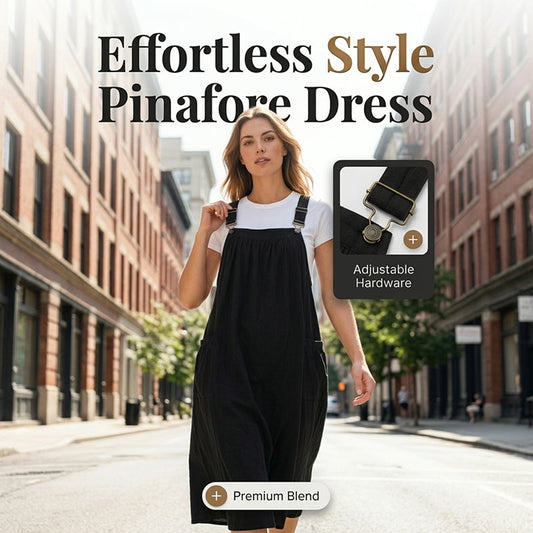 👗50% RABATT!🎀Löst sittande midilång overallklänning för dam med fickor