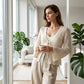 🌿 50% RABATT NU! 👗 Casual Löst sittande V-ringad Genombruten Cardigan – Andningsbar Stickning, Knytning & Lättvikt – Sommarbasvara ✨