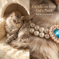 Pet Pearl Necklace with Heart Gem Pendant