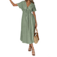 👗New Arrival❣️Women's Summer V-Neck Tie-Front Midi Dress