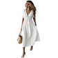 👗New Arrival❣️Women's Summer V-Neck Tie-Front Midi Dress
