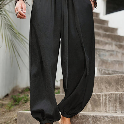 👖 50% RABATT NU! 🌿 Herr Casual Harem Byxor med Elastiska Anklar – Avslappnad Passform & Justerbar Midja – Andningsbar Bomullsblandning & Smalnande Silhuett 🧘‍♂️