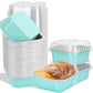 10 PCS Disposable Aluminum Foil Baking Cups with Lids