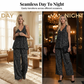 Sleeveless Halter Top and Wide-Leg Pants Set