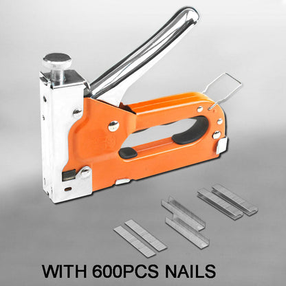 ✨50% RABATT NU! ✨🛠️ 3-i-1 Häftpistol ✅ Justerbar Kraft & 600 Spikar Inkluderade | Snabba DIY Träarbeten